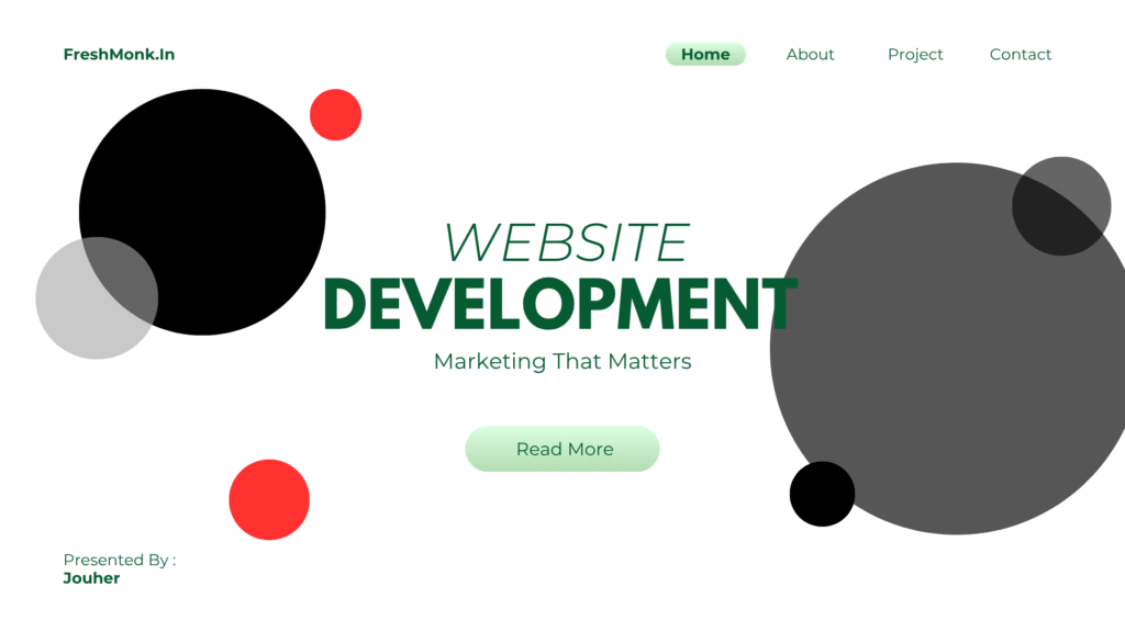 Freshmonk Website Development